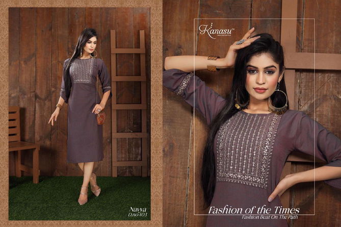 Navya By Kanasu 101-108 Designer Kurtis Catalog